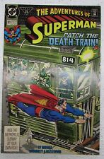 DC COMIC BOOK THE ADVENTURES OF SUPERMAN CATCH THE DEATH TRAIN #481 AUG 1991 picture