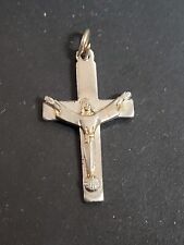 Vintage Sterling Silver Catholic Crucifix 2.0 gms 925 Religious Jewelry Pendant picture