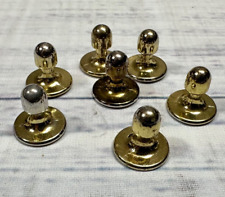 Vintage Bete Honolulu Dress Metal Buttons Lot of 7 Round Gold Tone  picture