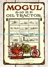 1910s Mogul 8-16 H.P oil tractor all farm work metal tin sign discount wall art picture