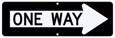 ONE WAY SIGN RIGHT SYMBOL REAL Engineer Grade Reflective Aluminum LEGAL 36 x 12 picture