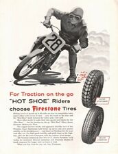 1959 Firestone Motorcycle Tires - Traction for Hot Shoe Riders - Vintage Ad picture