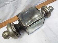 Antique JNO Brown Lamp Driving Oil Light Buggy Fluid Lantern Bracket Bevel Glass picture