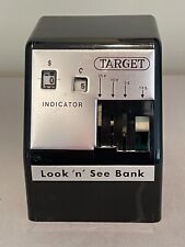 Vintage 1970s Look ‘n’ See Coin Plastic Target Bank Made In Japan picture
