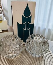 Set of 2 New Partylite Illusions P0463 Swirl Glass Votive With Candles Holders picture