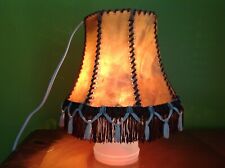 Vintage Leather Rawhide Lamp Shade with Fringes, Animal Skin Shade Handmade picture