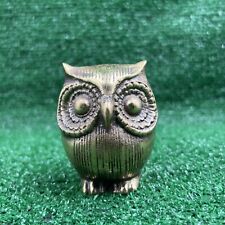 Seiden Vintage Brass Owl Figurine Miniature Statue Paperweight picture