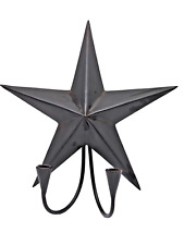 Large Crate and Barrel Metal Star Two Candle Holder for Wall Old Stock Farmhouse picture
