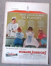 Vintage 1954 Howard Johnson's 28 Flavors Ice Cream Life Magazine Print Ad picture