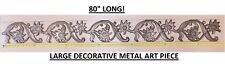 6+FEET NOS Vintage Decorative Metal Hanging Wall Art Flower Stem Leaf Panel SI picture