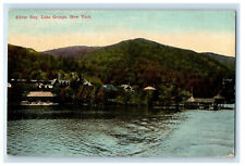 1913 Mountain and River Scene, Silver Bay Lake George New York NY Postcard picture
