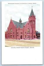 c1905's Central Presbyterian Church Building Tower View Denver Colorado Postcard picture