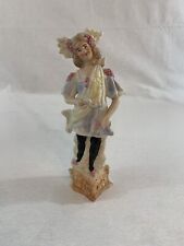 Antique Vintage German Bisque Figurine Young Girl With Grape And Sash picture