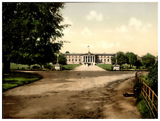 England. Camberley. Royal Military College Vintage Photochrome by P.Z, Photoc picture