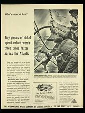 1955 Inco Nickel International Nickel Co Cable Booster Sudbury Print Ad 254A picture