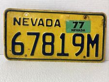 1977 Nevada License Plate Blue & Yellow 67819M Collectible 77 Tags picture