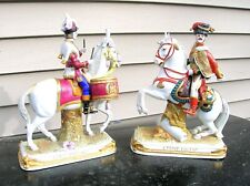SCHEIBE-ALSBACH PAIR OF ANTIQUE FIGURINES ON HORSEBACK - BEST OFFER picture