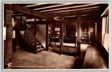 Postcard RPPC Shakespeares Birthplace Museum - Ground Floor - Posted 1935 picture