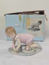 Lladro #5041 “Girl Kneeling and Tulips” VERY RARE MINT with Original Box  picture