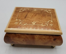 VTG Romance Swiss Wood Music Box Inlay Made In Italy Perfect picture