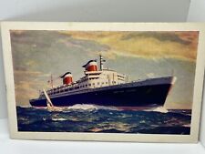 Postcard SS United States Ship out At Sea Unposted picture