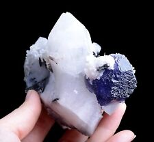 398g Natural Octahedron Purple Fluorite Crystal Mineral Specimen/Yaogang xian picture