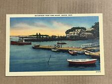 Postcard Marion MA Massachusetts Harbor Boats Waterfront From Town Wharf Vintage picture