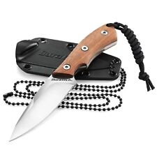 Compact Fixed Blade Knife, 6-inch Neck Knife, 3-inch Blade, Full Tang, Wood H... picture