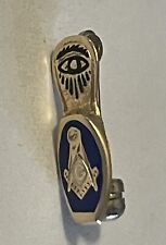 Vintage 10K Gold Mason Freemason Widow Slipper Pin Masonic 1/2