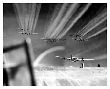 FORMATION OF CONSOLIDATED B-24 LIBERATOR HEAVY BOMBER RAID WW2 WWII 8X10 PHOTO picture
