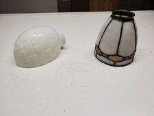 LOT OF VINTAGE GLASS LAMPSHADES picture