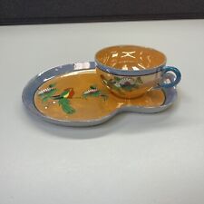 Vintage Japanese Lusterware Tea Cup and Snack Tray Set (4 Sets Available) picture