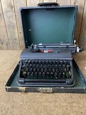VINTAGE MADE IN GERMANY - OLYMPIA SM2 PORTABLE - ORIG.CASE - BLACK picture