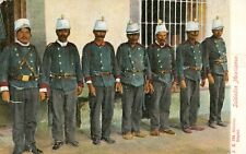 MEXICO 1908 Mexican Soldiers x 7 - Antique POSTCARD Color LITHO  picture