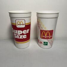 McDonalds Vintage Super Size Cups (2) Coca Cola Advertising 1986/87 picture