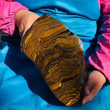 10.86LB Rare Natural Beautiful Yellow Tiger Crystal Mineral Specimen Heals 390 picture