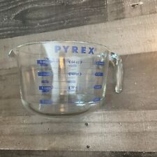 Vintage Pyrex Corning Measuring Cup 64 oz 8 Cups 2 Quarts Blue Print Letters picture