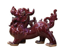 Chinese Red Glaze Ceramic Fengshui Pixiu Figure cs2364 picture