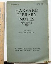 harvard university library notes 1929 picture