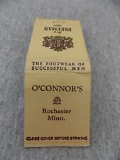 Vtg FS Matchbook Cover Rochester Minnesota O'Connor's Footwear Freeman Shoe picture