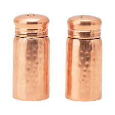 Hammered Stainless Steel Salt & Pepper Shakers, Copper Finish, Set of 2 picture