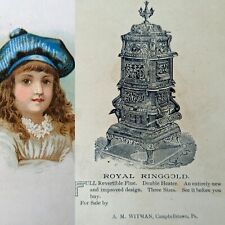 Victorian Trade Card Royal Ringgold Double Heater Art Campbellstown PA History picture