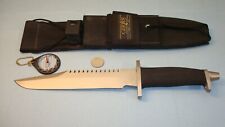 VINTAGE GERBER BMF BASIC MULTI-FUNCTION KNIFE with SHEATH + COMPASS  UNUSED picture