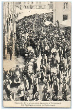 c1910 Souvenir The Spring Procession in Echternach Luxembourg Postcard picture