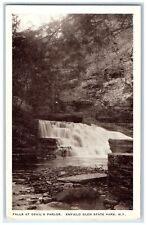 c1920s Falls At Devil's Parlor Enfield Glen State Park New York NY Tree Postcard picture
