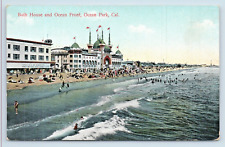 Postcard Bath House & Ocean Front At Ocean Park California CA c1909 picture
