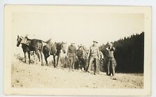 Vintage Photo Nostalgic Western Americana Horses Cowboys Saddled Up 1930s picture