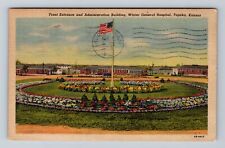 Topeka KS-Kansas, Winter Gen Hospital, Administration Bldg Vintage Postcard picture