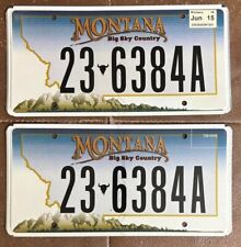 Montana 2015 MUSSELSHELL COUNTY License Plate PAIR # 23-6384A picture