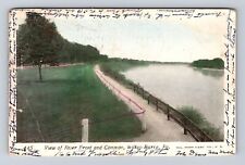 Wilkes Barre PA-Pennsylvania, River Front and Common, Antique Vintage Postcard picture